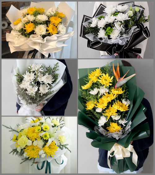 江苏泰州泰兴市虹桥镇广福村白事花束代送